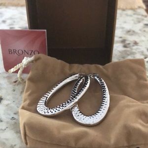 Bronze Italian silver earrings